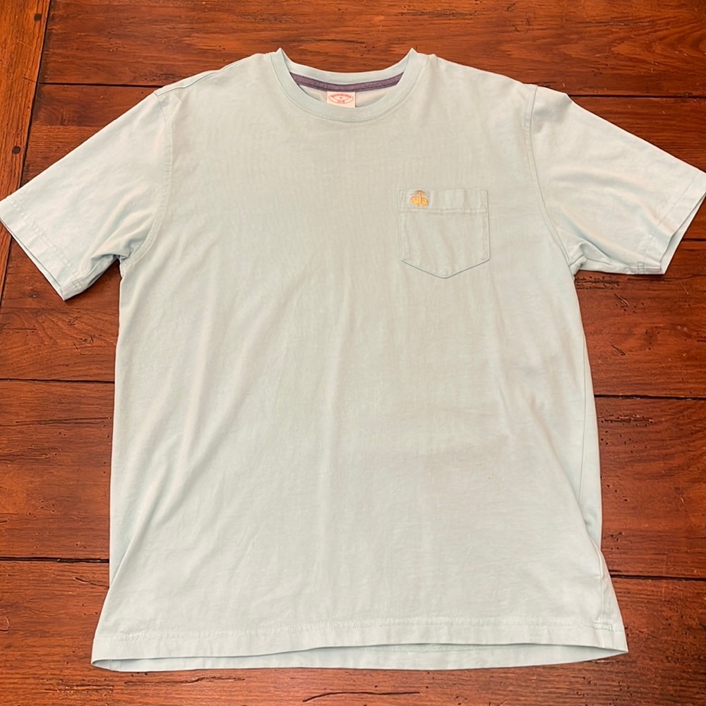 Light Blue Medium Sized Brooks Brothers T-Shirt